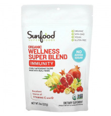 Sunfood, Organic Wellness Super Blend, иммунитет, 227 г (8 унций)