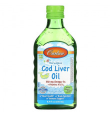 Carlson, Kids Cod Liver Oil, Natural Green Apple , 550 mg, 8.4 fl oz (250 ml)