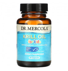 Dr. Mercola, крилевый жир для детей, 60 капсул