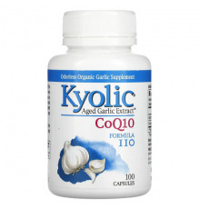 Kyolic, Aged Garlic Extract, CoQ10, формула 110, 100 капсул