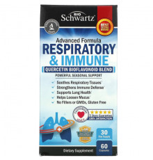 BioSchwartz, Respiratory & Immune, смесь биофлавоноидов кверцетина, 60 капсул