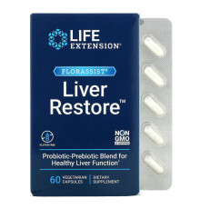 Life Extension, FLORASSIST Liver Restore, добавка для здоровья печени, 60 вегетарианских капсул