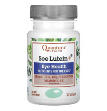 Quantum Health, See Lutein +, Eye Health, 30 мягких таблеток