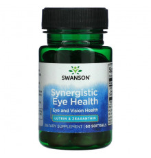 Swanson, Synergistic Eye Health, Eye and Vision, 60 мягких таблеток