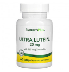 NaturesPlus, Ultra Lutein, лютеин с зеаксантином, 20 мг, 60 капсул