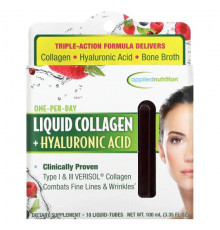 Liquid Collagen + Hyaluronic Acid, 10 Liquid-Tubes, 3.35 fl oz (100 ml)