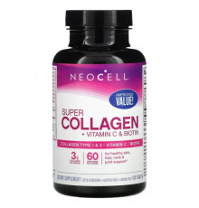 Super Collagen + Vitamin C & Biotin, 180 Tablets