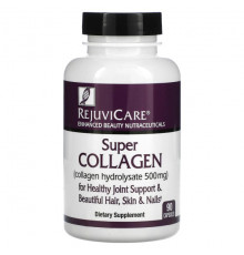 Rejuvicare, Super Collagen, гидролизат коллагена, 500 мг, 90 капсул