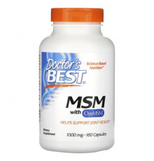 Doctor's Best, МСМ с OptiMSM, 1000 мг, 180 капсул