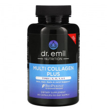 Dr. Emil Nutrition, Multi Collagen Plus, типы I, II, III, V и X, 90 капсул