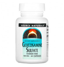 Source Naturals, Сульфат глюкозамина, 500 мг, 60 капсул