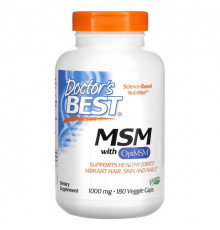 Doctor's Best, МСМ с OptiMSM, 1000 мг, 180 растительных капсул