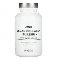 Codeage, Amen, Vegan Collagen Builder +, 30 растительных капсул