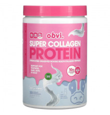 Obvi, Super Collagen Protein, без добавок, 337,5 г (11,90 унции)