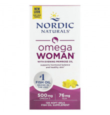 Nordic Naturals, Omega Woman, с маслом примулы вечерней, 120 капсул