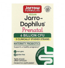 Jarrow Formulas, Vegan Jarro-Dophilus, пренатальный комплекс, 6 млрд КОЕ, 30 вегетарианских капсул