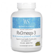 Natural Factors, WomenSense, RxOmega-3, 120 мягких таблеток Enteripure