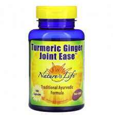 Nature's Life, Joint Ease, куркума и имбирь, 100 капсул