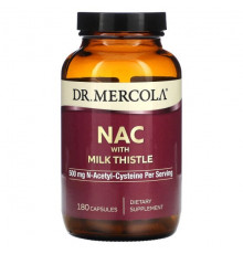 Dr. Mercola, NAC With Milk Thistle, 250 mg, 180 Capsules