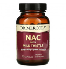 Dr. Mercola, NAC With Milk Thistle, 250 mg, 180 Capsules