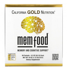 California Gold Nutrition, MEM Food, для поддержки памяти и когнитивных функций, 510 г (1,12 фунта)