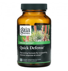 Gaia Herbs, Quick Defense, 20 веганских жидких фитокапсул