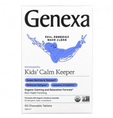 Genexa LLC, Children's Calm Keeper, успокаивает и расслабляет, для детей от 3 лет, ваниль и лаванда, 60 жевательных таблеток