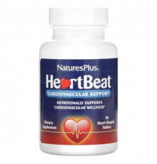 NaturesPlus, HeartBeat, поддержка сердечно-сосудистой системы, 90 таблеток в форме сердца