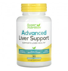 Super Nutrition, Advanced Liver Support, улучшенная поддержка печени, 90 вегетаринских капсул