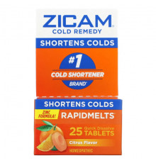 Zicam, Cold Remedy, RapidMelts, вишня, 25 быстрорастворимых таблеток