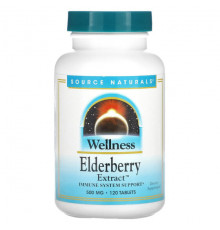 Source Naturals, Wellness, экстракт бузины, 166 мг, 120 таблеток