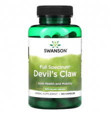 Swanson, Devil's Claw полного спектра, 500 мг, 100 капсул