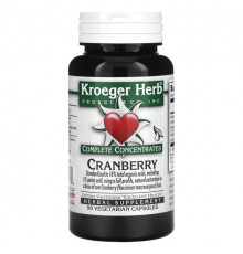 Kroeger Herb Co, Полные концентраты, клюква, 90 вегетарианских капсул