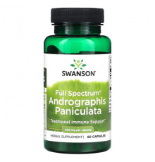 Swanson, Andrographis paniculata полного спектра, 400 мг, 60 капсул