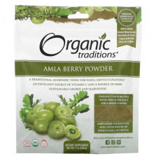 Organic Traditions, Порошок ягод амлы, 7 унций (200 г)