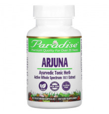 Paradise Herbs, Arjuna, 60 вегетарианских капсул