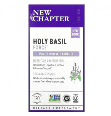 New Chapter, Holy Basil Force, 120 вегетарианских капсул