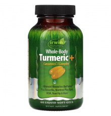 Irwin Naturals, Whole-Body Turmeric+, куркума, 60 капсул с жидкостью