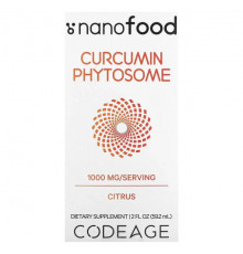 Codeage, Curcumin Phytosome, цитрусовые, 1000 мг, 59,2 мл (2 жидк. Унции)