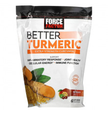 Force Factor, Better Turmeric, куркумин повышенной силы действия, фруктовый всплеск, 60 жевательных таблеток