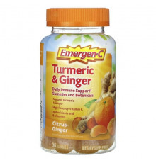 Emergen-C, Куркума и имбирь, цитрусовый и имбирь, 36 жевательных таблеток