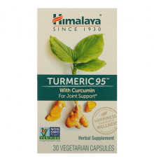 Himalaya, Turmeric 95 с куркумином, 60 вегетарианских капсул