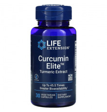 Life Extension, Curcumin Elite, экстракт куркумы, 30 вегетарианских капсул