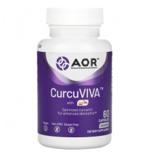 Advanced Orthomolecular Research AOR, CurcuViva с LongVida, 60 капсул