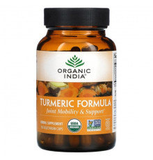 Organic India, Turmeric Formula, куркума, поддержка подвижности и здоровья суставов, 90 растительных капсул