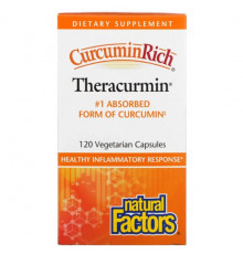 Natural Factors, CurcuminRich, Theracurmin, куркумин, 30 вегетарианских капсул