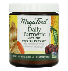 MegaFood, Daily Turmeric, питательная добавка в порошке, без сахара, 59,1 г (2,08 унции)