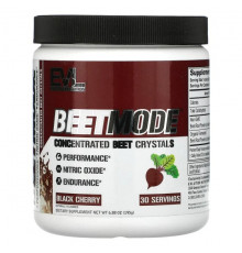 EVLution Nutrition, BeetMode, кристаллы концентрированной свеклы, черешня, 195 г (6,88 унции)