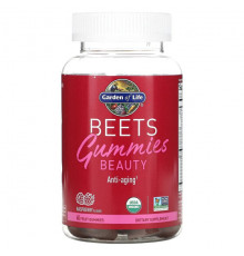 Garden of Life, Beets Gummies Beauty, малиновый, 60 фруктовых жевательных мармеладок