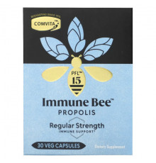 Comvita, Immune Bee Propolis, Regular Strength Immune Support, PFL15, 30 Veg Capsules